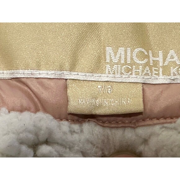 Michael Kors Girls Pink Puffer Jacket Size 7/8 - Picture 6 of 13
